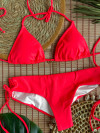Triangle Top en Cheeky Broekje Cerise Roze Rood