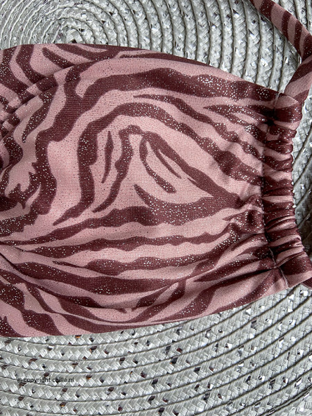 Bandeau Bikini Aurora Zebra Shiny van Mystical Swimwear