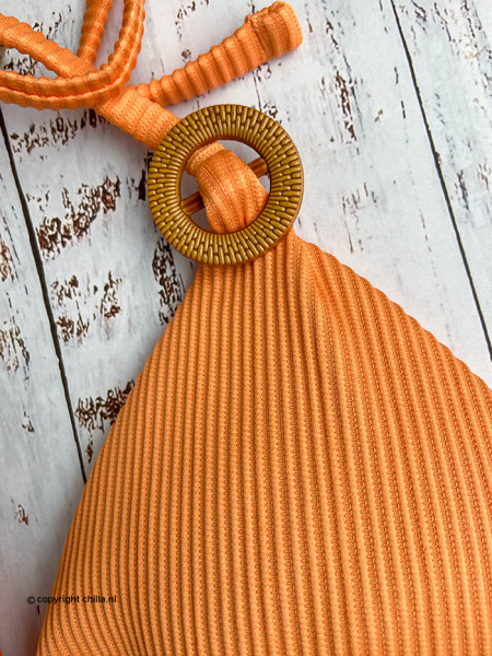 String Bikini Ribbed Peach van Mystical Swimwear