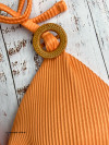 String Bikini Ribbed Peach