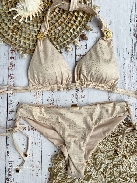 Bikini Halter Selene Ivory Beige by Mystical Swimwear