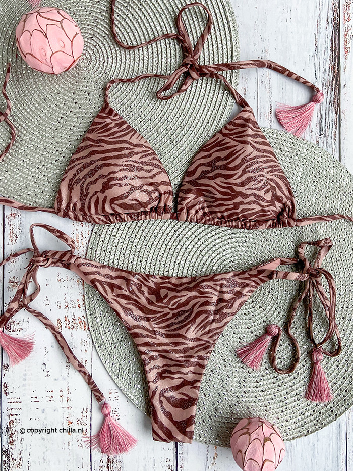 Triangle Bikini Aurora Zebra Shiny by Mystical Swimwear Triangle Bikini Aurora Zebra Shiny by Mystical Swimwear