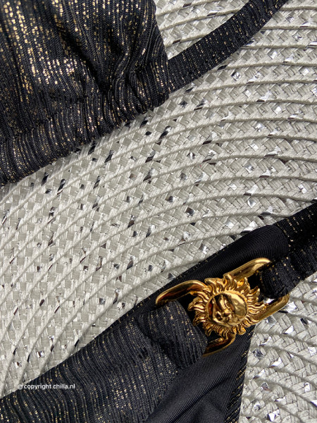 Bikini Triangle Selene Black Ribbed by Mystical Swimwear