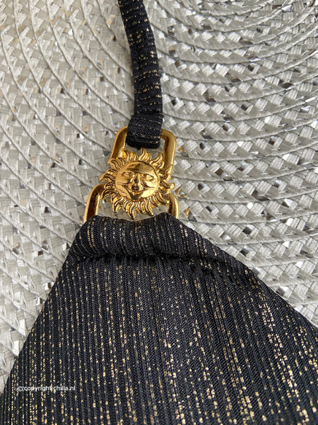 Bikini Triangle Selene Black Ribbed by Mystical Swimwear