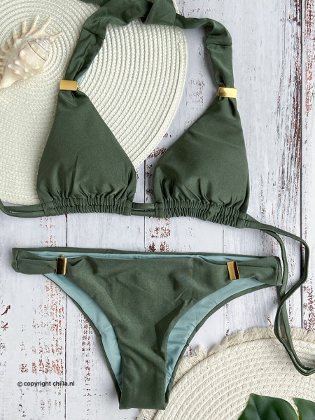 Bikini Halter Kaki Groen van Mystical Swimwear