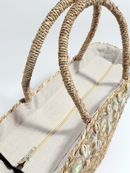 Strandtas Perez Naturel van Pia Rossini