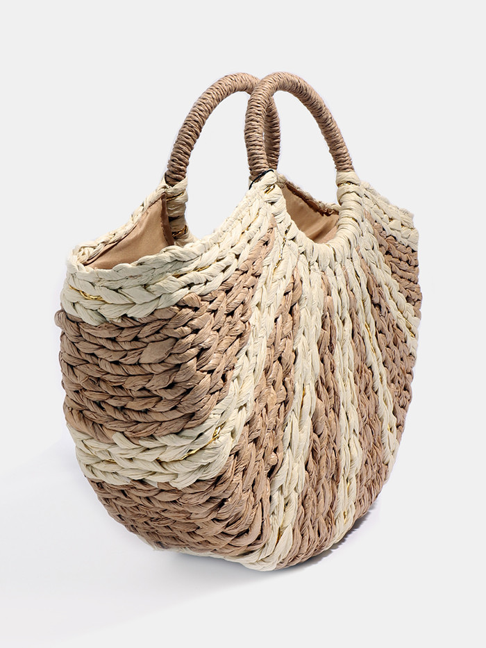 Strandtas Monaco Naturel/Goud van Pia Rossini Strandtas Monaco Naturel/Goud van Pia Rossini