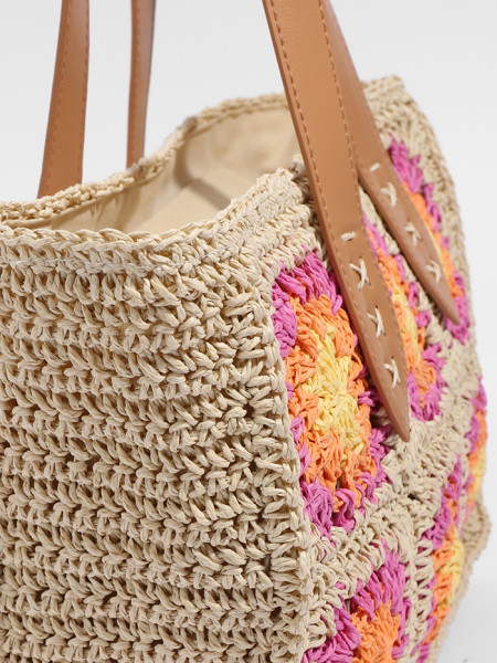 Strandtas Aurora Sand/Pink by Pia Rossini