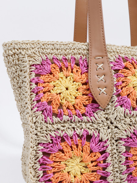 Strandtas Aurora Sand/Pink by Pia Rossini