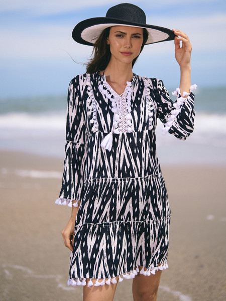 Kova Dress Black/White by Pia Rossini