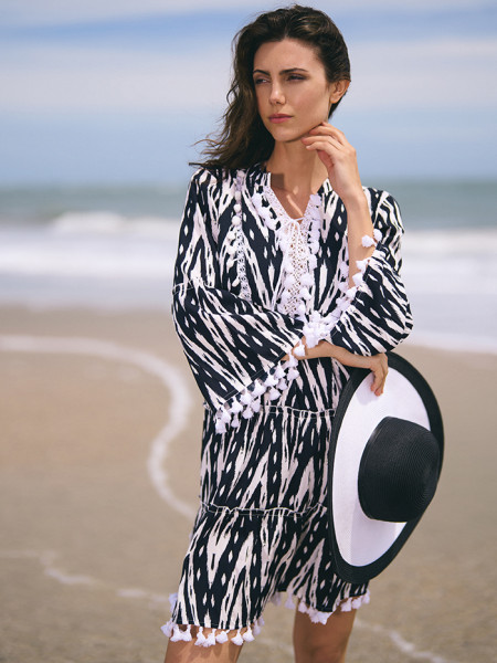 Kova Dress Black/White by Pia Rossini