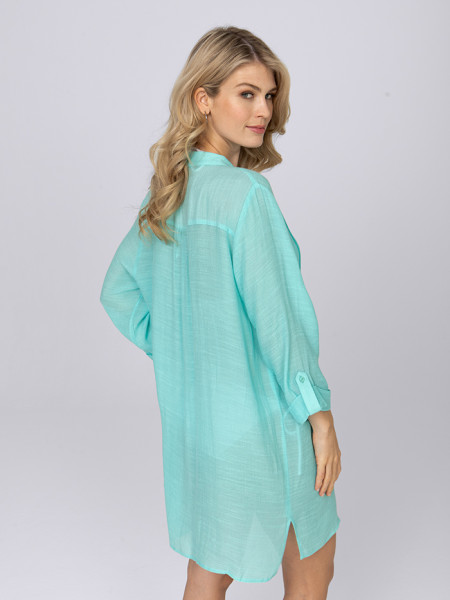 Reeva Strand Shirt Aquamarine van Pia Rossini