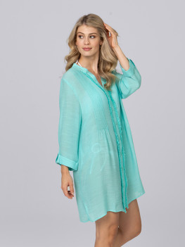 Lovely loose fit button up shirt with fringed front by Pia Rossini 2