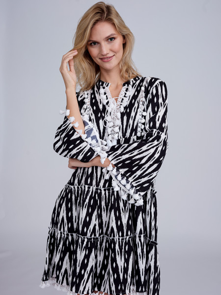 Kova Dress Black/White by Pia Rossini