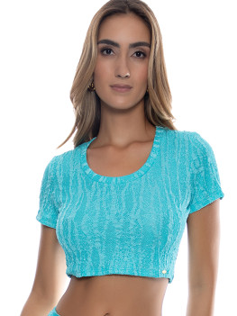 Crop top met korte mouw van Luli Fama Miami