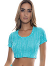 Crop top met korte mouw van Luli Fama Miami