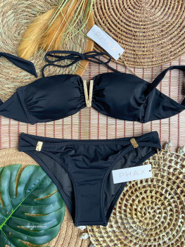 Bikini V-Bandeau and Intermediate Black by Phax