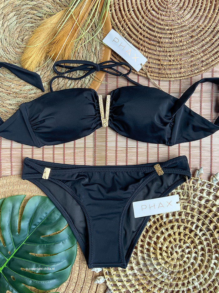 Bikini V-Bandeau and Intermediate Black by Phax Bikini V-Bandeau and Intermediate Black by Phax