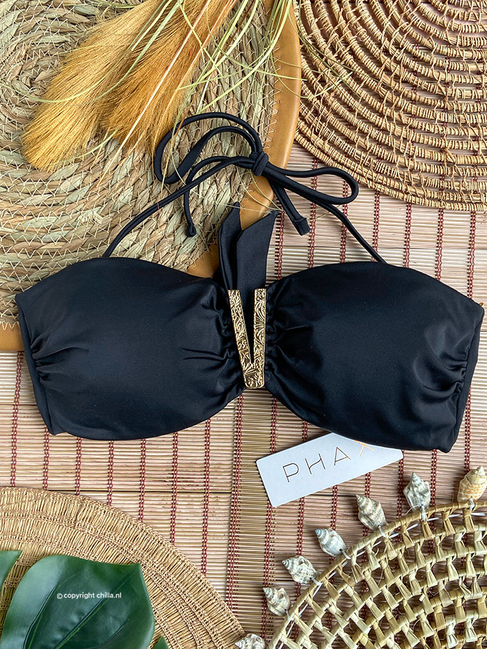 V-Bandeau Top Color-Mix Black by Phax V-Bandeau Top Color-Mix Black by Phax