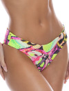 Vlinderprint bikini broekje met luxe textuur en goud glinsterende lurex draadinleg van Luli Fama Miami