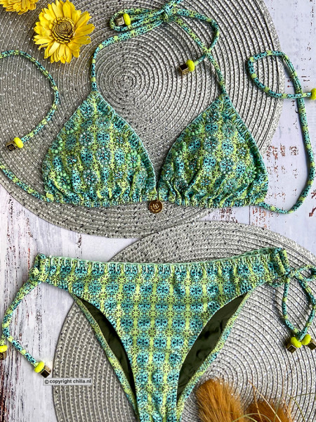 Bikini Tri Bordado Verde by Swim Days