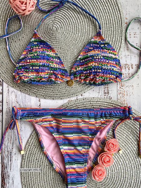 Bikini Tri Rayas Azul van Swim Days