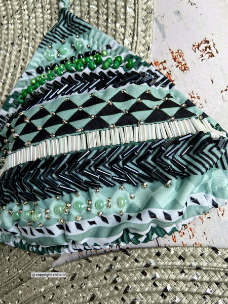 Bikini Triangle Verde Bordado van Swim Days