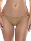 Gold bronze bottom with Brazil back with texture and double gold-coated rings by Luli Fama