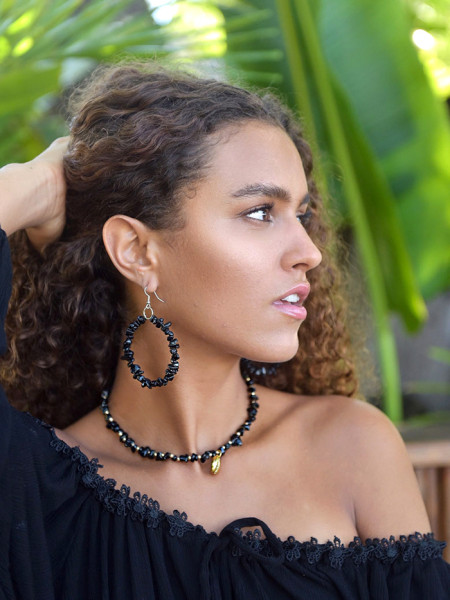 Earrings Indy Black by Hot Lava