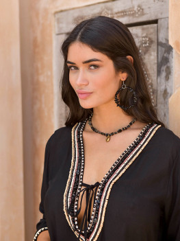 Necklace Indy Golden Shell Black by Hot Lava 2