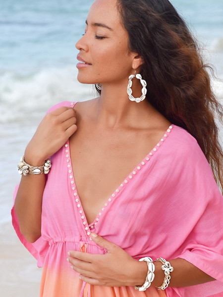 Earrings La Concha White by Hot Lava