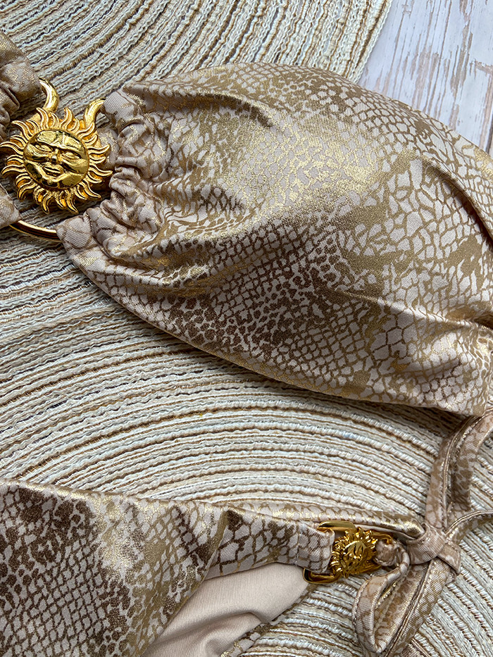 Sun Bandeau Bikini Gold Snake  Special Edition Sun Bandeau Bikini Gold Snake  Special Edition