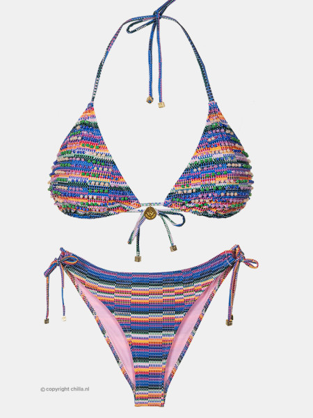 Bikini Tri Rayas Azul van Swim Days