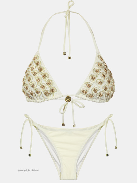 TrBikini Tri Bordado Crudo by Swim Days