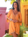 Bright and decorative tunic in hot orange by Hot Lava