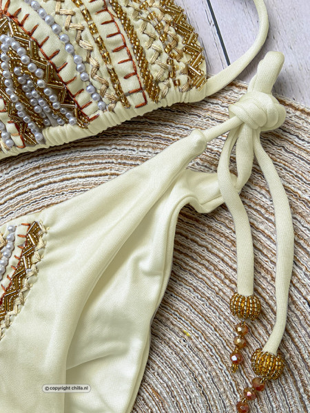 Hand Embroidered Bikini White - Special Edition