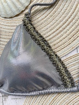 Anthracite bikini with shiny dots embellished with beads: Special Edition 2