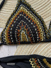 Handgeborduurde Bikini Zwart