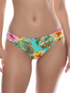 Full bikini bottom in deluxe texture interwoven with gold lurex threads by Luli Fama