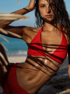 Bikini Halter Sunkiss Glow Red