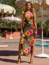 Maxi Tank Dress Visions of Paradise Black