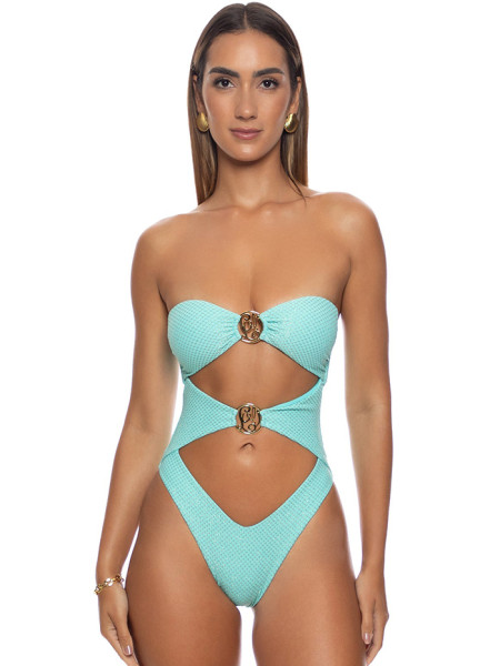 Cut-Out Swimsuit Sunkiss Aqua Glow by Luli Fama Swimwear