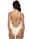 Luxe Stitch V-Neck Badpak White Sands