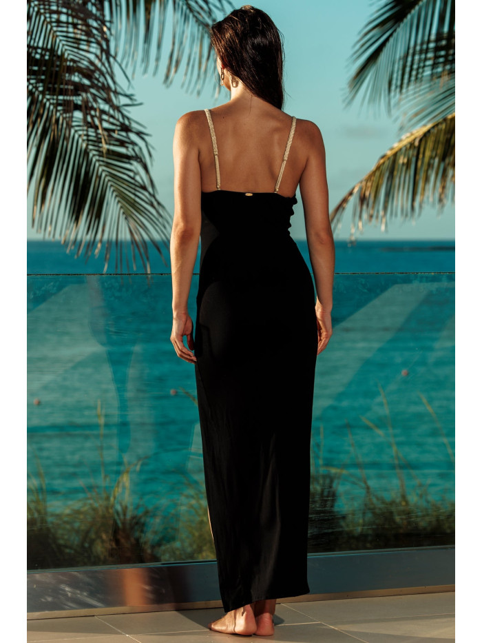 Long Dress Sail on Black by Luli Fama Long Dress Sail on Black by Luli Fama
