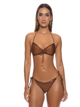 Bandeau Bikini Cosita Buena Brown by Luli Fama