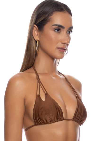 Triangle Top Cosita Buena Zig-Zag Brown by Luli Fama