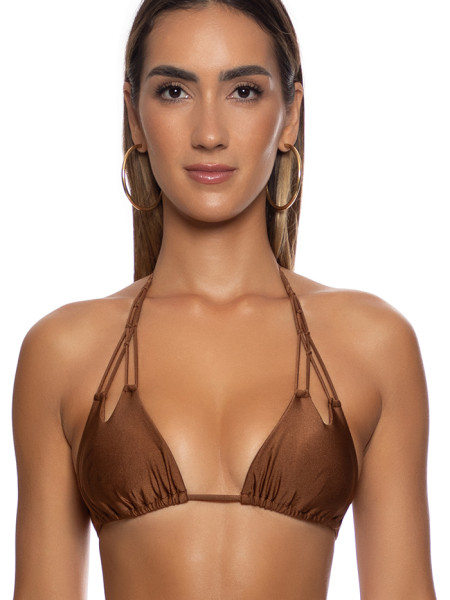 Triangle Top Cosita Buena Zig-Zag Brown by Luli Fama