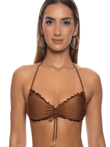 Bandeau Top Cosita Buena Brown by Luli Fama