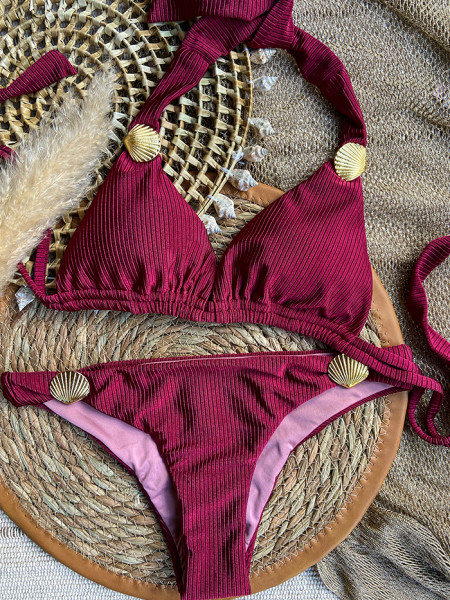 Shell Bikini Burgundy Texture Special Edition