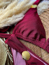 Shell Bikini Burgundy Texture